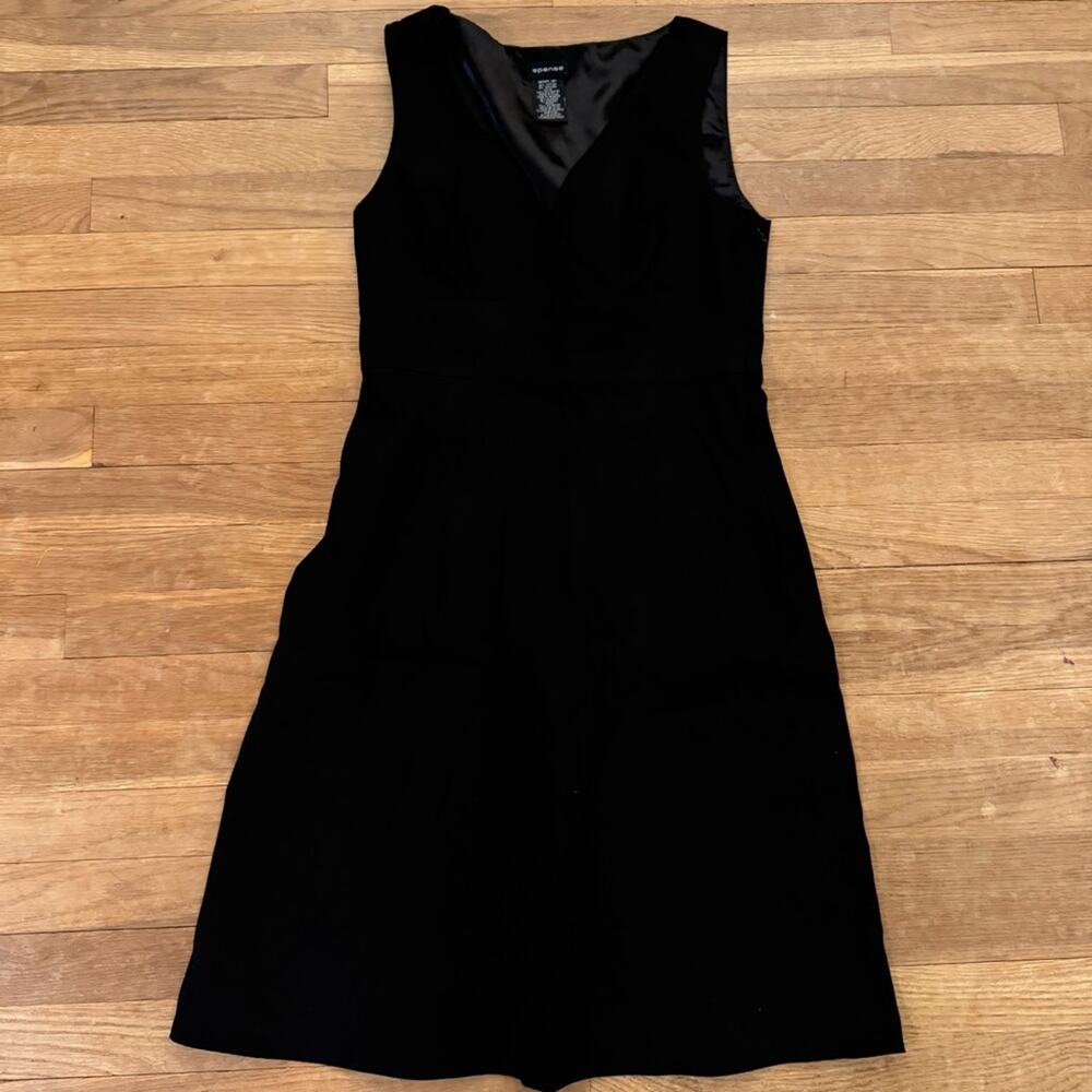 Spence black sleeveless knee length a-line dress size 6
 b52
